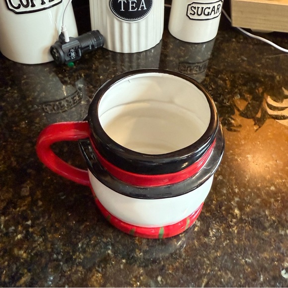 St. Nicholas Square Snowman Mug - Red, Black, White - Picture 5 of 6